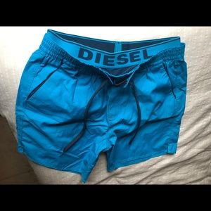 Diesel Industry Beachwear Blue Swim Trunks Sz M